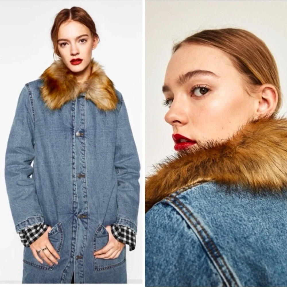 MOVING MUST GO Zara Denim Coat - Picture 2 of 6